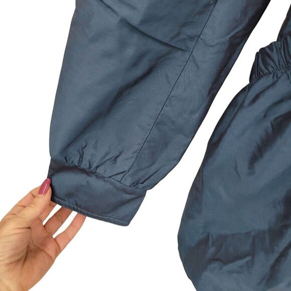 Dennis Teal Blue Belted A-line Balloon Hem Jacket Sz M Lightweight Duster Coat - Picture 8 of 10